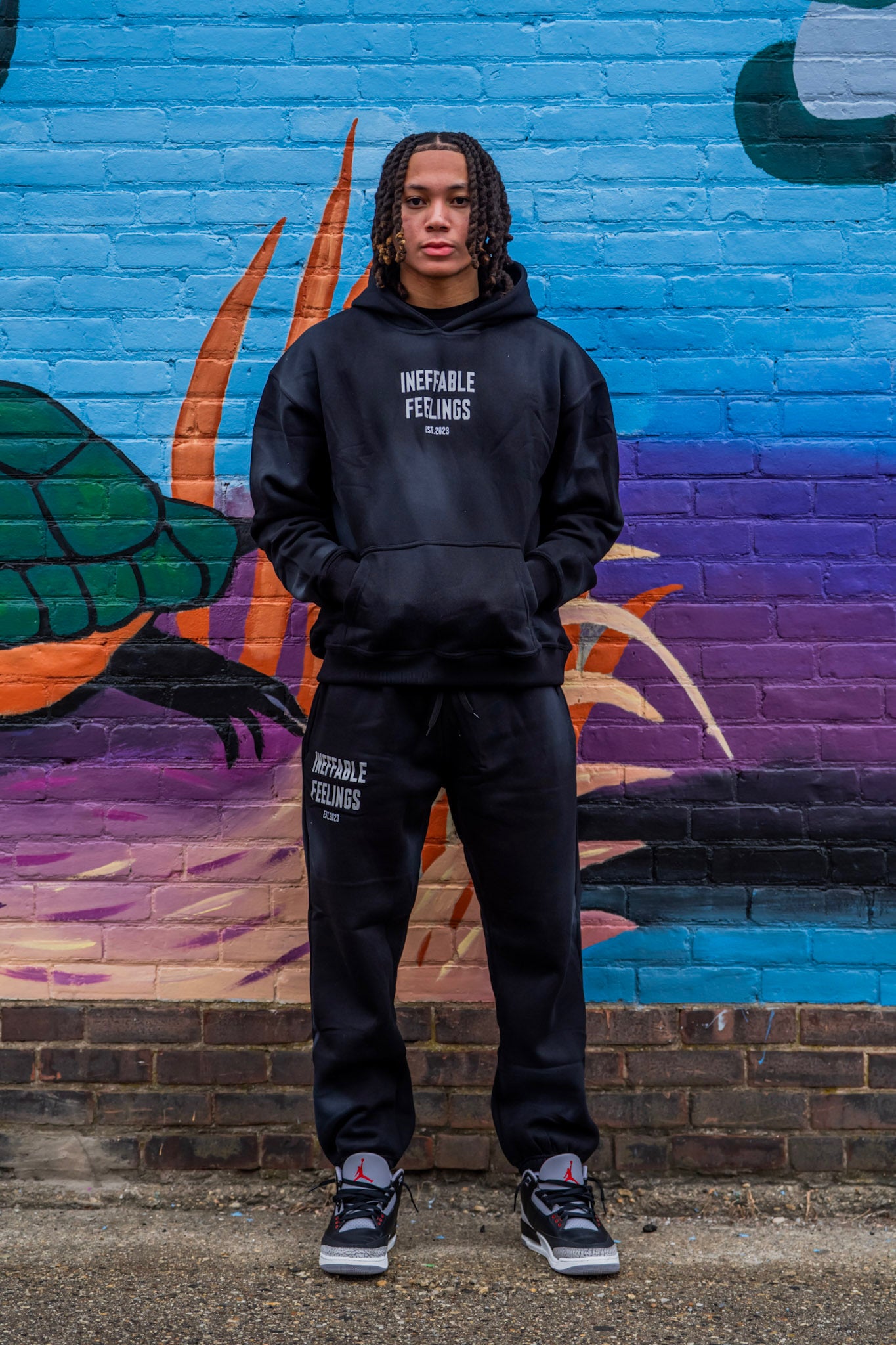 "DRESScode" Sunfade Washed Black Sweatpants