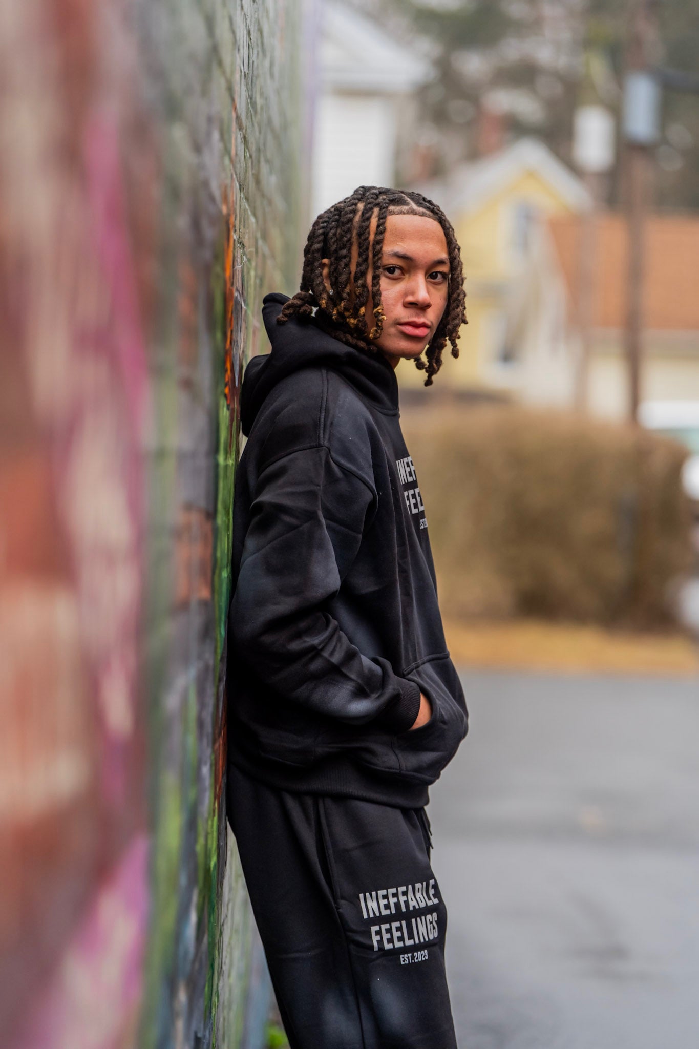 "DRESScode" Sunfade Washed Black Sweatpants